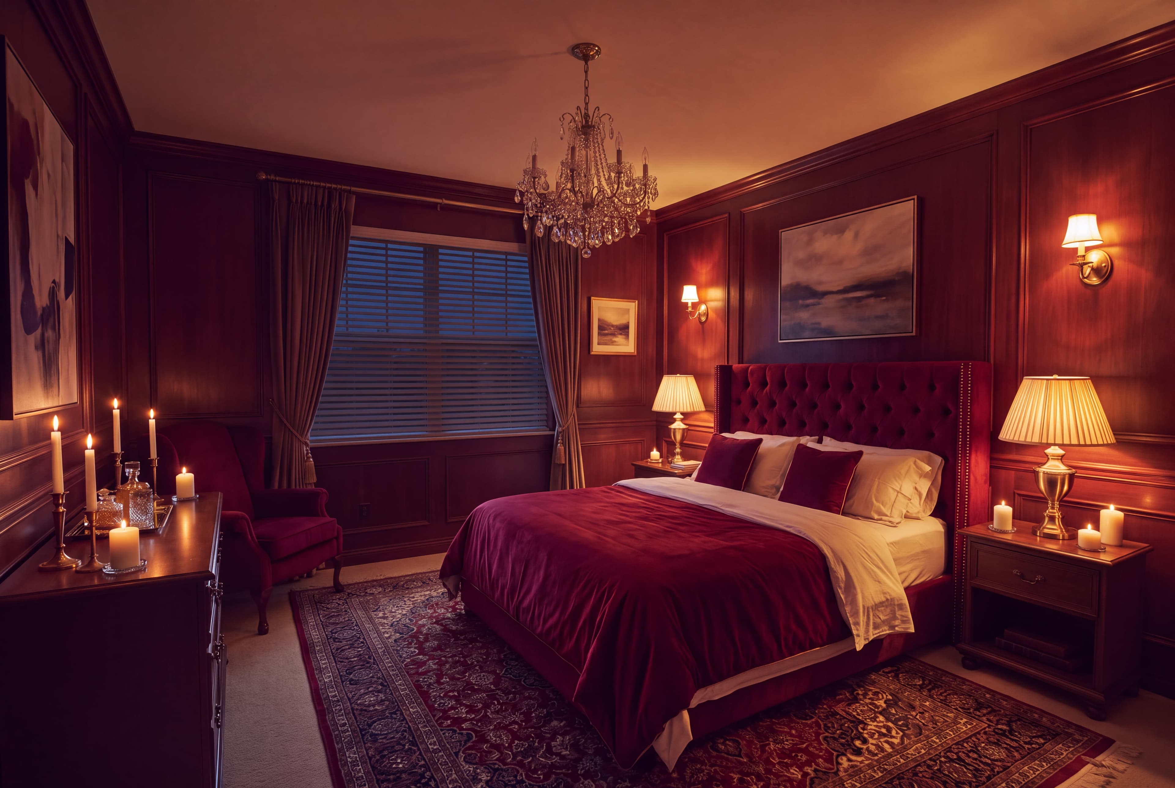 Candlelit Luxe bedroom transformation (after)